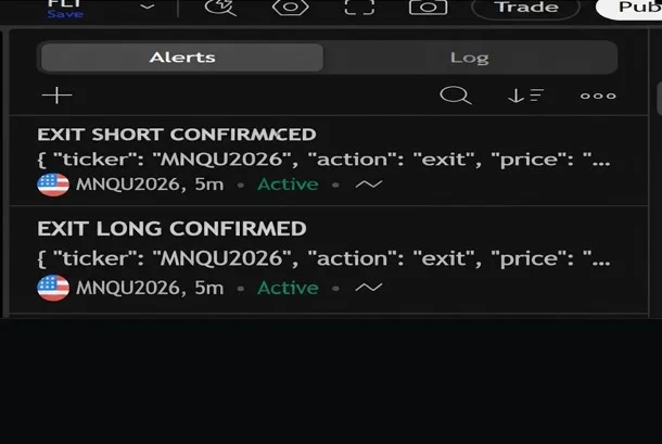 TradingView Alert Panel A TradingView Alert Panel A